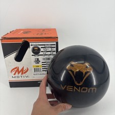 Motiv Black Venom 13lb 3 Oz  Bowling Ball Excellent Condition. 3 Oz Top Weight picture