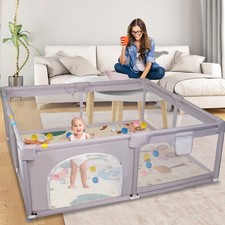 VILOBOS Large Baby Playpen Fence Portable Toddler Activity Center w/ Gate + Ball picture