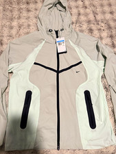 Nike Dri-FIT Men's Hooded Full-Zip Windbreaker Jacket Gray/Mint Colorblock M picture