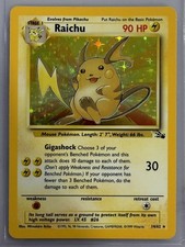 Wizards of the Coast Raichu 14/62 Fossil Holo Rare English 1999 90 HP Stage 1 picture