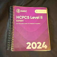AAPC HCPCS Level II Expert 2024 Spiral Bound Textbook Service/Supply Codes picture