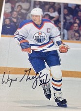 Wayne Gretzky Hand-Signed Photo 8x11 Authentic Edmonton Oilers The Great One NM picture