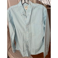 J. Crew Men's Light Aqua Blue Button-Down Slim Secret Wash Shirt #462 picture