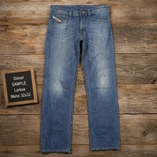 Diesel Larkee Sample Mens 32x32 Regular Straight Leg Blue Jeans Made in Italy picture