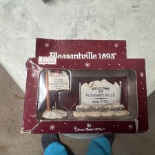Vintage Pleasantville 1893 Welcome & Leaving Signs  picture