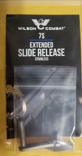Wilson Combat 1911 Extended Slide Stop Release Lever Stainless #7S - NEW picture