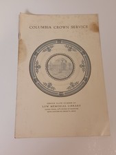 1930s Columbia University Crown Service Lenox China Plate Brochure Ephemera NYC picture