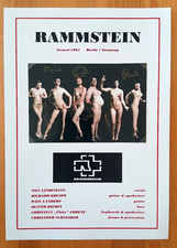 RAMMSTEIN original autographs full volume 10 x15 /20x30 signed by all members RARE picture