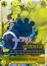 Bartholomew Kuma • OP09-108 Full Art Foil Stamp Winner Pack One Piece TCG NM picture