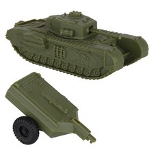 BMC CTS WW2 British Churchill Crocodile Plastic Tank GREEN Classic Toy Soldiers picture
