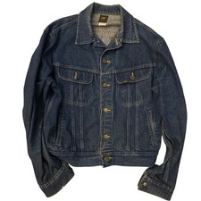 Vintage Lee Riders Denim Jacket USA Blue Trucker Coat 44 Long PATD-153438 picture