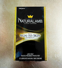 Trojan NaturaLamb Real Skin-To-Skin Lubricated Latex-Free Condoms 10 pk  28-29 picture