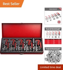 Effortless 131-Pc Helicoil Kit for Automotive Repairs - M5 to M12 Sizes Included picture