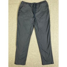 Quiksilver Seaside Cruiser Pants Mens L Blue Elastic Drawstring Cotton Spandex picture
