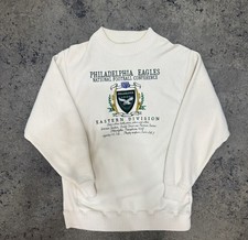 Vintage Philadelphia Eagles Nutmeg Cream Embroidered Sweater Size Large picture