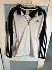 Adidas Vintage Black & White Zip Track Jacket Sportive Layering Piece       70-1 picture