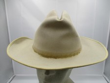 Vintage Stetson Hat Cowboy Fitted Mens 7 1/8 White Open Road Twenty Felt Western picture