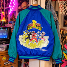 Vtg 1994 Mighty Morphin Power Rangers Jacket Sz 14/16 Wormser USA Windbreaker picture