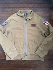 Vintage Polo Ralph Lauren 40s Style WW2 A-1 Airforce Knit Jacket  Rare RL 90’s picture