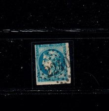 France SC# 44A Used 1870-71 20b Dark Blue Ceres Bordeaux Issue picture