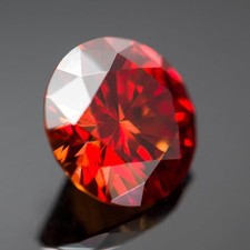 3 Ct Lab Grown Diamond Round Cut Certified CVD Red Color Loose VVS1 Clarity picture