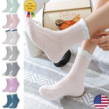 Womens Fuzzy Socks Cozy Fluffy Slipper Soft Winter Warm Home Sleeping Slipper US picture