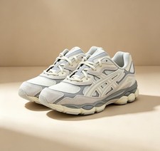 Men's 1201A789-103 Asics GEL-NYC Grey Cream Charcoal Grey Ivory Beige shoes picture