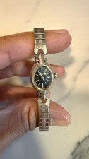 Vintage 1978 Bulova N8 Ladies 17J Swiss Blue Dial 10K RGP Watch Repair picture