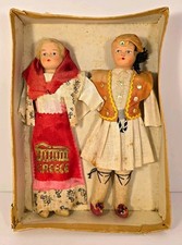 Vintage Souvenir Dolls- Mid-Century, Folk Art, Greece, Boxed picture
