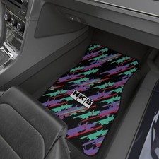 HKS Old Logo Tribute Car Mats (Set of 4), 90's JDM HKS Floor Mats, Universal Fit picture
