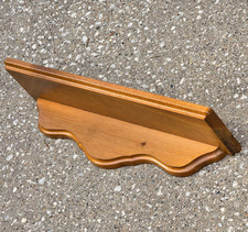 Vtg Wood Wall Mount Shelf Trinket Country Farm Cabin Rustic Cottagecore 17.5×4 picture
