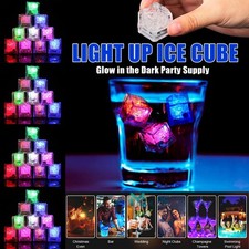 120Pcs LED Light Ice Cubes Waterproof Luminous For Party Wedding Home Decoration picture