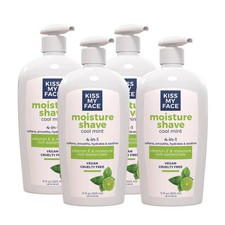 Kiss My Face 4 in 1 Shaving Cream Fragrance Free Cool Mint 11 Fl Oz Pack of 4 picture
