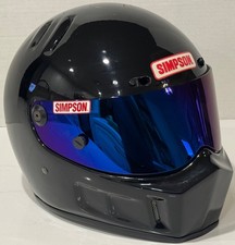 2005 VINTAGE SIMPSON SUPER BANDIT BLACK RACING HELMET 7 1/4  SA2000 SNELL picture
