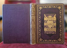 Antique Book PILGRIMS PROGRESS By John Bunyan, Cassell 1800s Illustrated picture