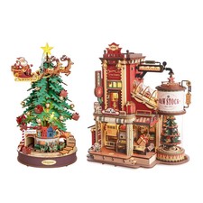 ROKR Rolife Christmas Tree Christmas Dream Gift Factory Wooden Music Box 3D Toys picture