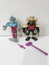 Vintage Teenage Mutant Ninja Turtles Shogun Raph Figure Gold Armor +Merdude TMNT picture