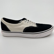 Vans Comfycush Era Mens Size 9.5 Black White Athletic Skateboard Shoes Sneakers picture