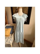 NWT HELMUT LANG Sky Blue Midi Skirt Size 10 and Medium Top $1100 picture