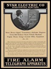 1908 Star Electric Co. of Binghamton New York Fire Alarms NEW METAL SIGN: 12x16