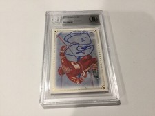 Theoren Fleury Signed 2008-09 UD Masterpieces Card Slabbed Beckett BAS b picture