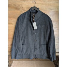 NWT Quince Blazer Mens XL Heather Graphite Mongolian Cashmere Stand-Up Collar picture