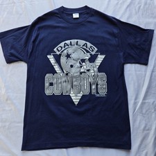 Vintage 1995 Dallas Cowboys Tee TRENCH NFL Graphic T-Shirt Size LG picture