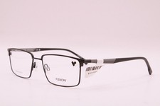 NEW FLEXON E1125 002 BLACK GREY GUNMETAL AUTHENTIC EYEGLASSES 55-17 picture