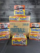 1-(ONE) 1988 Topps Football Jumbo SUPER Cello Box 24 Packs BBCE Verfied Unopened picture