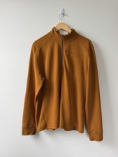 L.L.Bean Men’s Large Quarter Zip Pullover Slightly Fitted Orange Brown picture