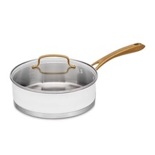 Cuisinart Classic 3.5qt Stainless Steel Saute Pan with Cover and Brushed Gold picture