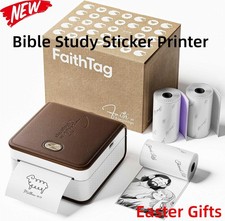 FaithTag Bible Study Journaling Supplies Verse Mini Sticker Printer for  Easter picture