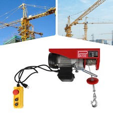 110/220 lbs Electric Hoist Winch Lifting Engine Crane Ceiling Pulley Overhead picture