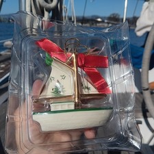 Spode RARE 2001 Christmas ornament Sailboat Spode Collectible in box picture